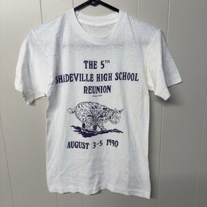 Vtg 1990 The 5th Shadeville High School Reunion T Shirt Single Stitch Men XS